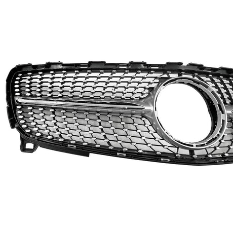 Diamond Chrome Mesh Grille Fit For Mercedes Benz A-Class 180 A200 A250 A45AMG GRILLE-BEN006 - Machter