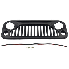 Black Front Grille Fit For Jeep Wrangler JK Unlimited 2007-2018 GRILLE-JP002 - Machter