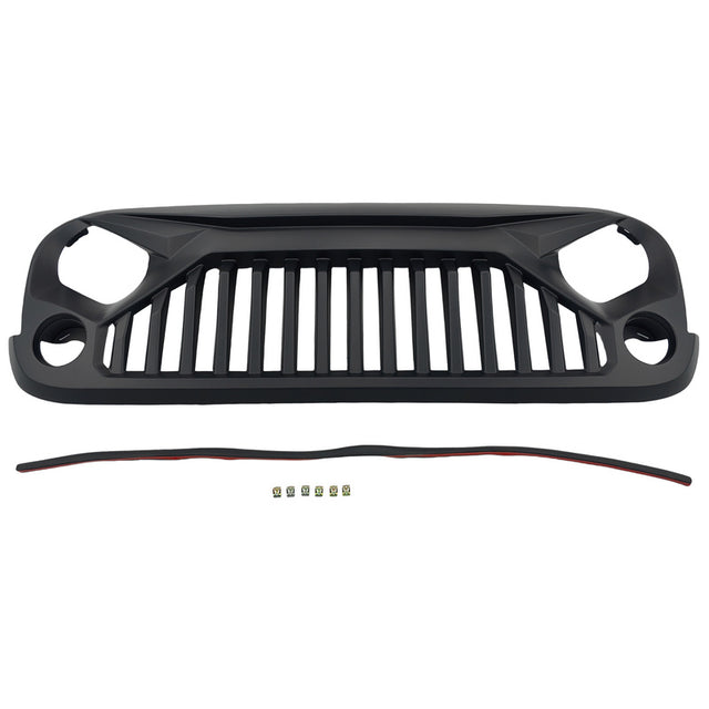 Black Front Grille Fit For Jeep Wrangler JK Unlimited 2007-2018 GRILLE-JP002 - Machter