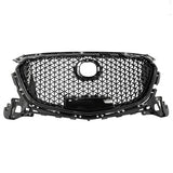Black Front Bumper Grill Upper Grille Cover Fit For Mazda 3 Axela 2017-2018 GRILLE-MA001 - Machter