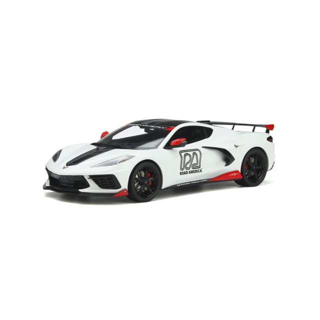 2020 Chevrolet Corvette C8 Pace Car Arctic White Diecast Model Car 1:18 Scale (Approx. 25cm) Collectible | Universal Auto Spares