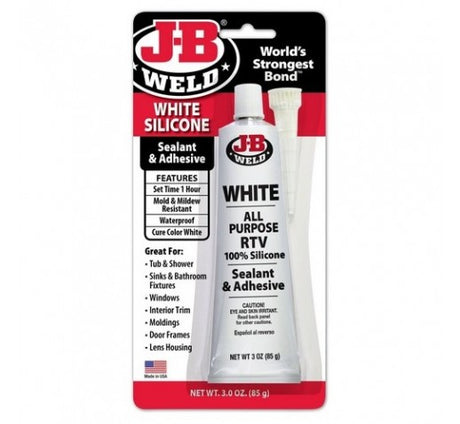 White All-Purpose RTV Silicone Sealant and Adhesive 85g  - J-B Weld | Universal Auto Spares