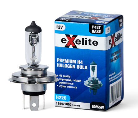 Halogen H4 12V 60/55W P43T H220 - Exelite