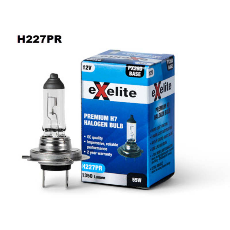 Halogen H7 12V 55W Premium Boxed H227PR - Exelite