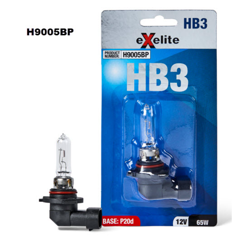 GLOBE HALOGEN P20D 12V 65W BLISTER PACK H9005BP - Exelite