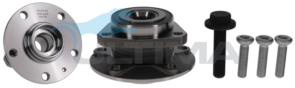 Front Wheel Hub Assy Fits VW/Audi Group 3-Bolt Mount Hub HA6259 - Ultima