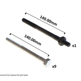Head Bolt Set HOLDEN C22NE C24SE HBS078 - Permaseal