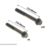 Head Bolt Set ISUZU 6BB1 D1 G1 HBS156 - Permaseal