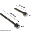 Head Bolt Set FIAT 8140.43S 8V DUCATO HBS179 - PERMASEAL