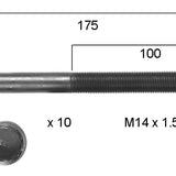 Head Bolt Set HYUNDAI/KIA D4HA D4HB D4HH HBS265 - Permaseal