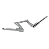 12" Rise Handlebar Ape Hangers 1" Clamp Fat Bar Chrome Fit For Harley Honda Yamaha Suzuki Kawasaki Triumph HDB-HL001-SV - Machter