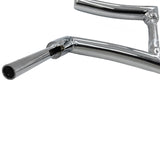 12" Rise Handlebar Ape Hangers 1" Clamp Fat Bar Chrome Fit For Harley Honda Yamaha Suzuki Kawasaki Triumph HDB-HL001-SV - Machter