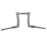 12" Rise Handlebar Ape Hangers 1" Clamp Fat Bar Chrome Fit For Harley Honda Yamaha Suzuki Kawasaki Triumph HDB-HL001-SV - Machter
