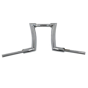 12" Rise Handlebar Ape Hangers 1" Clamp Fat Bar Chrome Fit For Harley Honda Yamaha Suzuki Kawasaki Triumph HDB-HL001-SV - Machter