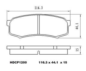 Heavy Duty Ceramic Brake Pads HDCP1200 (DB1200)  - Premier Performance Auto Parts | Universal Auto Spares