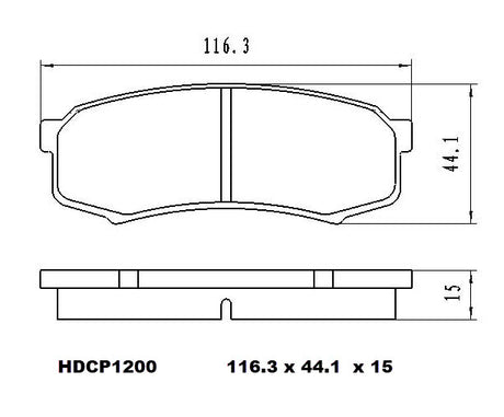 Heavy Duty Ceramic Brake Pads HDCP1200 (DB1200)  - Premier Performance Auto Parts | Universal Auto Spares