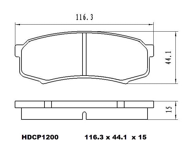 Heavy Duty Ceramic Brake Pads HDCP1200 (DB1200)  - Premier Performance Auto Parts | Universal Auto Spares