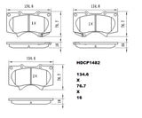 Heavy Duty HDCP1482 (DB1482) Ceramic Brake Pads  - Premier Performance Auto Parts | Universal Auto Spares