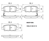 Heavy Duty HDCP1509 (DB1509) Ceramic Brake Pads  - Premier Performance Auto Parts | Universal Auto Spares