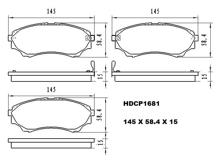 Heavy Duty HDCP1681 (DB1681) Ceramic Brake Pads  - Premier Performance Auto Parts | Universal Auto Spares