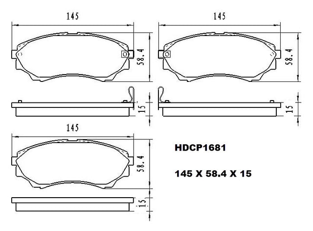 Heavy Duty HDCP1681 (DB1681) Ceramic Brake Pads  - Premier Performance Auto Parts | Universal Auto Spares