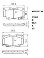 Heavy Duty HDCP1739 (DB1739) Ceramic Brake Pads  - Premier Performance Auto Parts | Universal Auto Spares