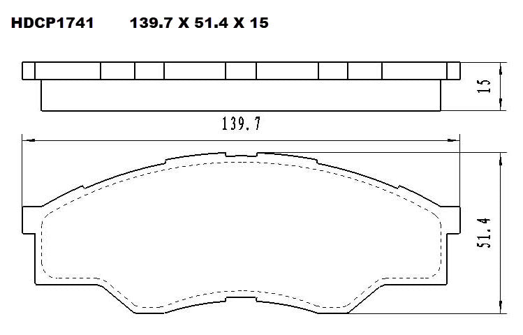 Heavy Duty HDCP1741 (DB1741) Ceramic Brake Pads  - Premier Performance Auto Parts | Universal Auto Spares