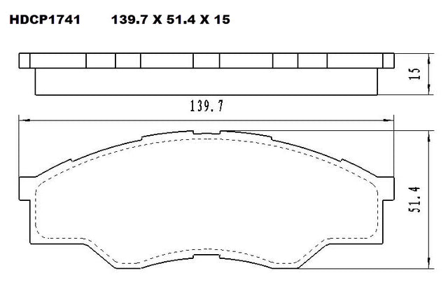Heavy Duty HDCP1741 (DB1741) Ceramic Brake Pads  - Premier Performance Auto Parts | Universal Auto Spares