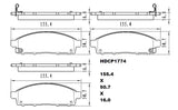 Heavy Duty HDCP1774 (DB1774) Ceramic Brake Pads  - Premier Performance Auto Parts | Universal Auto Spares