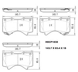 Heavy Duty HDCP1838 (DB1838) Ceramic Brake Pads  - Premier Performance Auto Parts | Universal Auto Spares