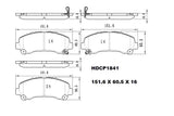 Heavy Duty HDCP1841 (DB1841) Ceramic Brake Pads  - Premier Performance Auto Parts | Universal Auto Spares