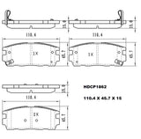 Ceramic DB1862 Brake Pads Heavy Duty DB1862 HDCP1862 - Premier Performance Auto Parts | Universal Auto Spares