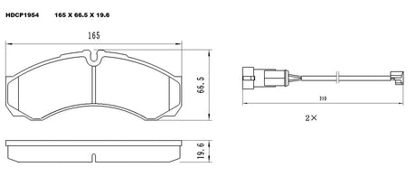 Heavy Duty HDCP1954 (DB1954) Ceramic Brake Pads  - Premier Performance Auto Parts | Universal Auto Spares