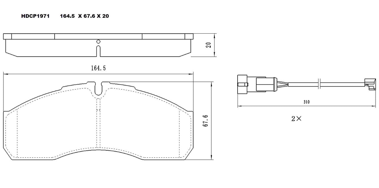 Heavy Duty HDCP1971 (DB1971) Ceramic Brake Pads  - Premier Performance Auto Parts | Universal Auto Spares