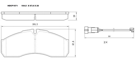 Heavy Duty HDCP1971 (DB1971) Ceramic Brake Pads  - Premier Performance Auto Parts | Universal Auto Spares