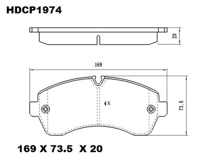 Ceramic DB1974 Brake Pads Heavy Duty DB1974 HDCP1974 - Premier Performance Auto Parts | Universal Auto Spares