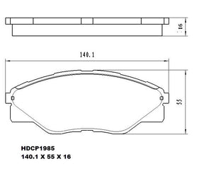 Heavy Duty HDCP1985 (DB1985) Ceramic Brake Pads  - Premier Performance Auto Parts | Universal Auto Spares