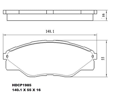 Heavy Duty HDCP1985 (DB1985) Ceramic Brake Pads  - Premier Performance Auto Parts | Universal Auto Spares