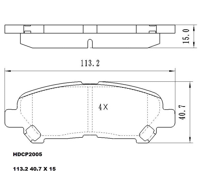 Heavy Duty HDCP2005 (DB2005) Ceramic Brake Pads  - Premier Performance Auto Parts | Universal Auto Spares