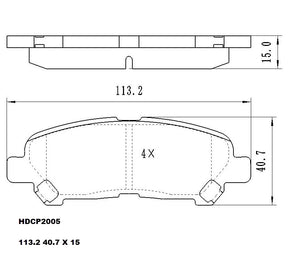Heavy Duty HDCP2005 (DB2005) Ceramic Brake Pads  - Premier Performance Auto Parts | Universal Auto Spares