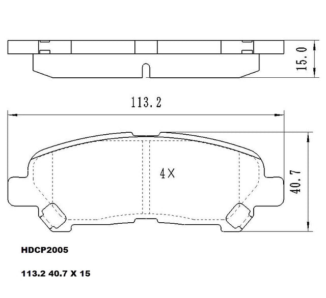 Heavy Duty HDCP2005 (DB2005) Ceramic Brake Pads  - Premier Performance Auto Parts | Universal Auto Spares