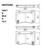 Heavy Duty HDCP2260 (DB2260) Ceramic Brake Pads  - Premier Performance Auto Parts | Universal Auto Spares