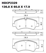 Heavy Duty HDCP2329 (DB2329) Ceramic Brake Pads  - Premier Performance Auto Parts | Universal Auto Spares