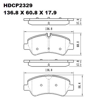 Heavy Duty HDCP2329 (DB2329) Ceramic Brake Pads  - Premier Performance Auto Parts | Universal Auto Spares