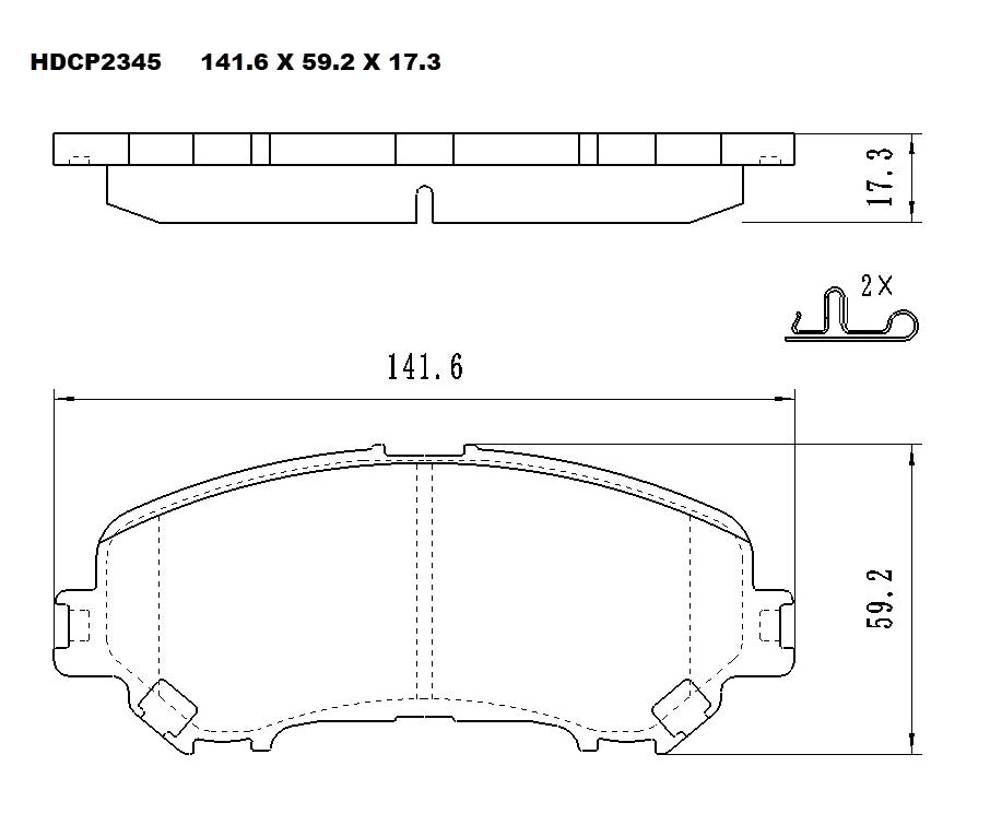 Heavy Duty HDCP2345 (DB2345) Ceramic Brake Pads  - Premier Performance Auto Parts | Universal Auto Spares
