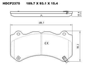 Heavy Duty HDCP2375 (DB2375) Ceramic Brake Pads  - Premier Performance Auto Parts | Universal Auto Spares