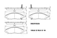 Heavy Duty HDCP2525 (DB2525) Ceramic Brake Pads  - Premier Performance Auto Parts | Universal Auto Spares