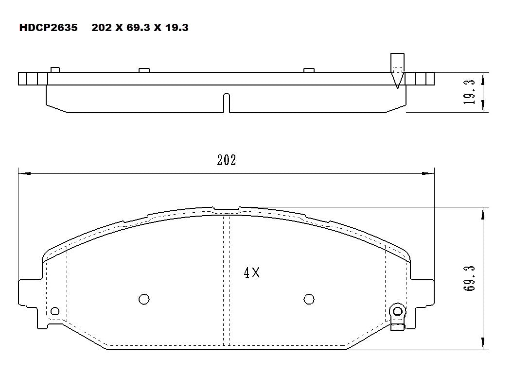 Ceramic Brake Pads HDCP2635 (DB2635)  - Premier Performance Auto Parts (Copy) | Universal Auto Spares