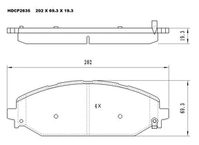 Ceramic Brake Pads HDCP2635 (DB2635)  - Premier Performance Auto Parts (Copy) | Universal Auto Spares
