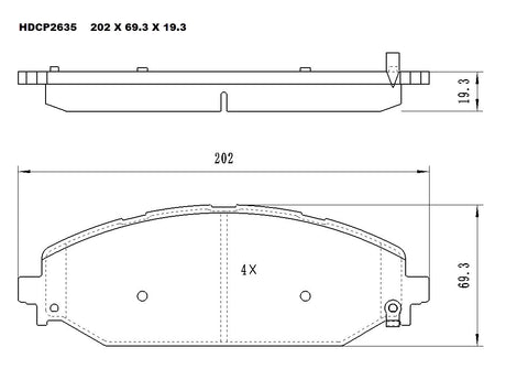 Ceramic Brake Pads HDCP2635 (DB2635)  - Premier Performance Auto Parts (Copy) | Universal Auto Spares